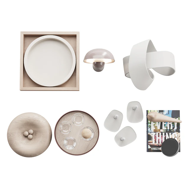 Living contemporary nature accessories decor set — Descargar