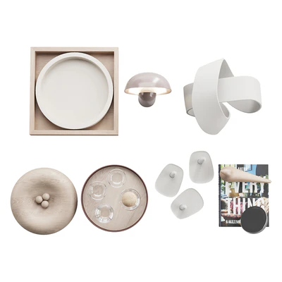 Living contemporary nature accessories decor set — Ver 3