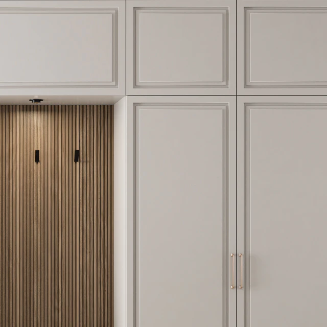 Hallway 19 - White and Wood Set — Descargar
