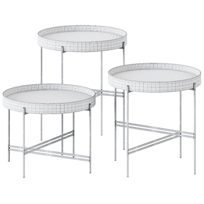 Wooden Round SideTables Tray by Potocco / Журнальный столик — Вид 2
