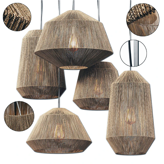 Lamp barrel rope n10 / Chandelier barrel made of ropes No. 10 — Descargar