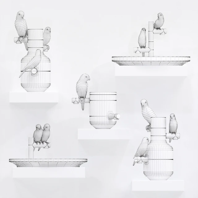 Набор ваз "The Parrot Party" — Скачать