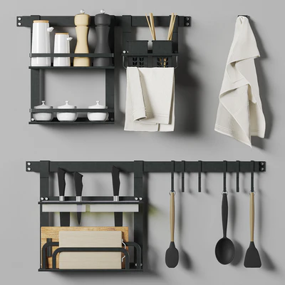 Kitchen storage system with decor — View 1