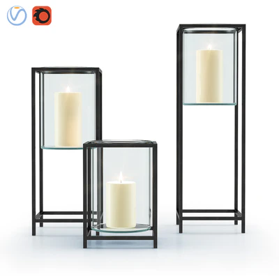 REFLECTION Framed Vase / Hurricane — Ver 1