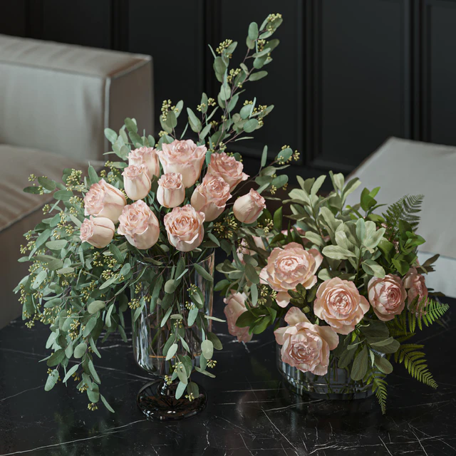 Flower Set 054 Rose seeded eucalyptus — Descargar