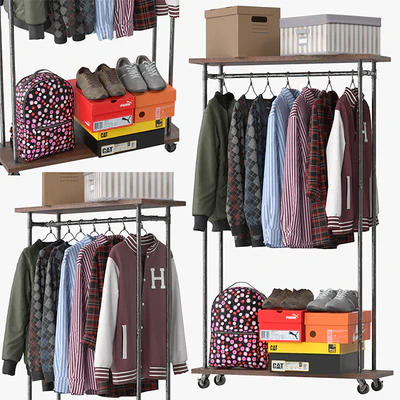 Industrial Clothes Rail Rack — Ver 1