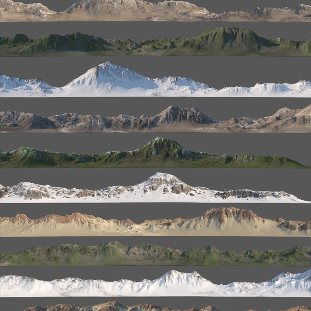 Ring of mountains + 6 Textures — Descargar