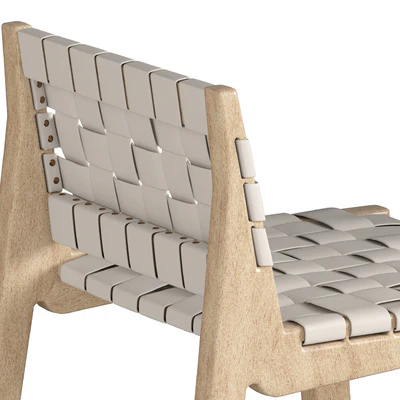 Taj Leather Strap Counter Stool — Ver 3
