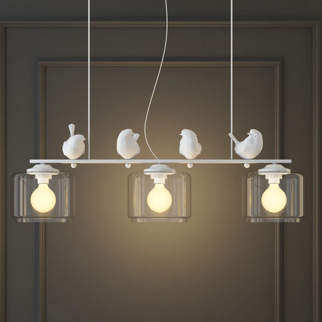 Hanging lamp provence bird pendant line 3 — Скачать