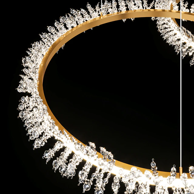 Crystal ring luxury combination LED chandelier THERA — Descargar