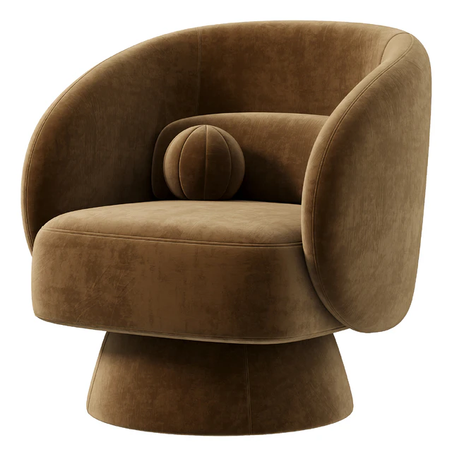 Saboor Upholstered Swivel Barrel Chair — Скачать