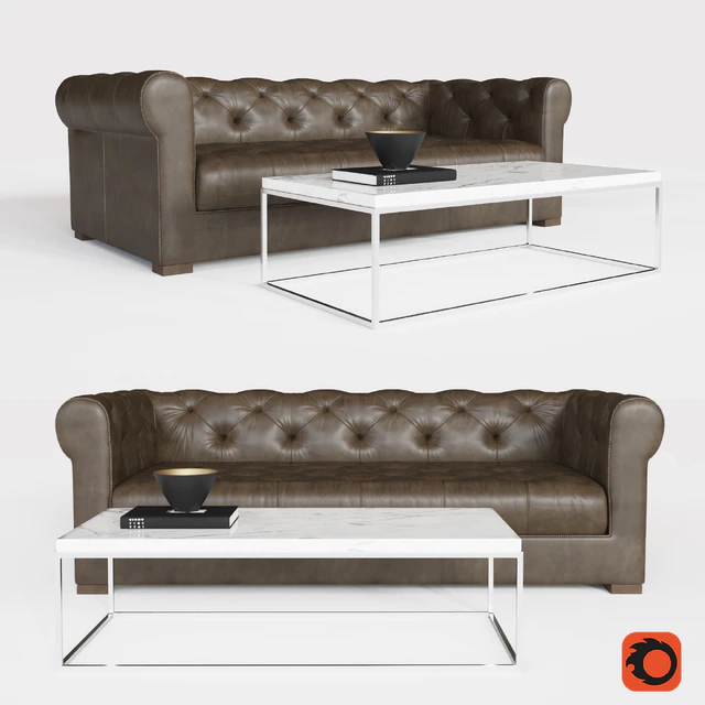 MODENA CHESTERFIELD LEATHER SOFA — Descargar