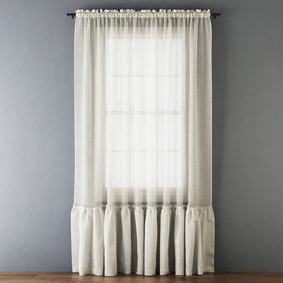 Ruffled Cotton Sheer Curtain — Вид 1
