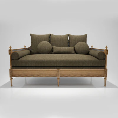 French Cane Sofa Daybed — Скачать