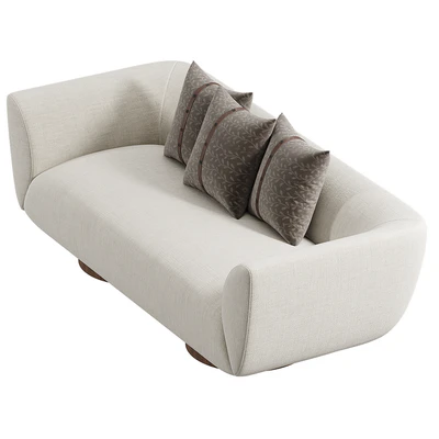 Wooden Pedestal Sofa — Ver 3