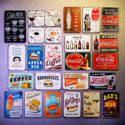 Metal decorative plate - a collection №3. Food and beverages — Descargar