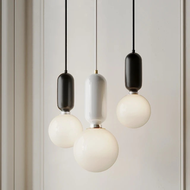 Modern Simple Led Pendant Lights - Glass Ball — Скачать