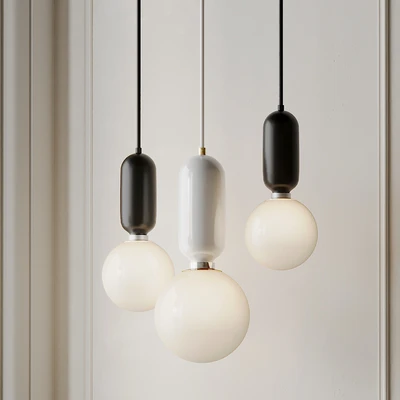 Modern Simple Led Pendant Lights - Glass Ball — Вид 2
