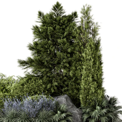 Outdoor Garden Set Bush and Tree - Garden Set 946 — Ver 4