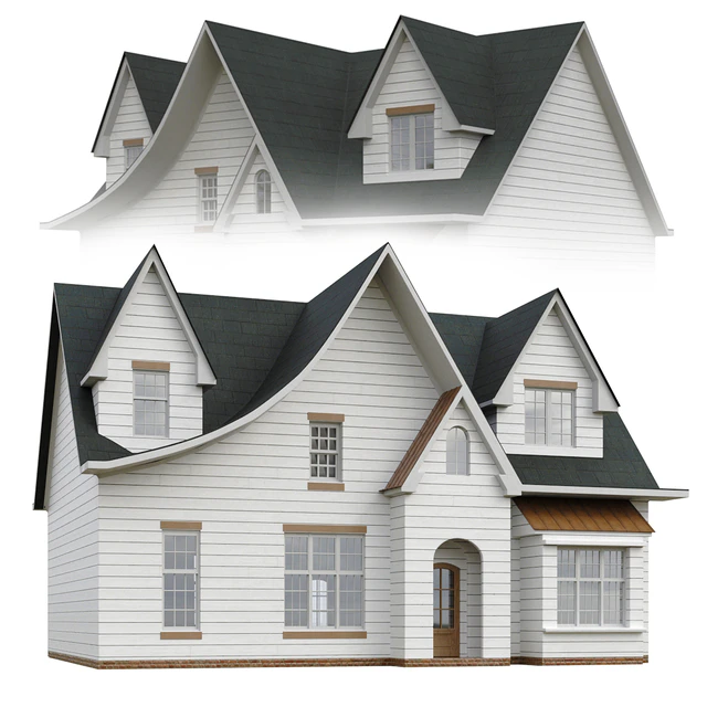 Classic two-story American-style house — Descargar