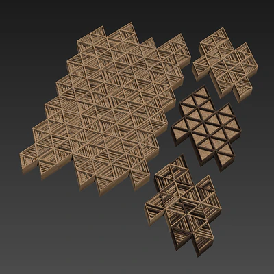 Decor rail triangle n4 / Decor triangles from rails No. 4 — Ver 4