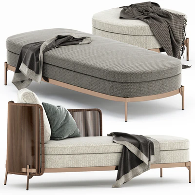 TAPE CORD PAOLINA and BENCH and OTTOMAN by Minotti — Ver 2