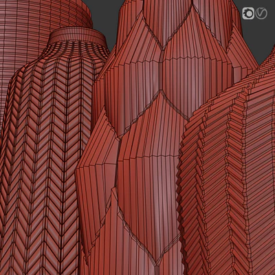 Amazing glass vases set for interior — Ver 3