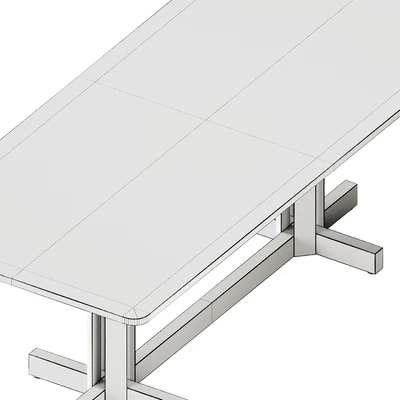 Kettal ALTAR Rectangular wooden dining table — Ver 3
