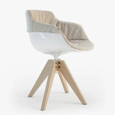 MDF italia стул Flow SLIM Padded XL Oak Base — Вид 3