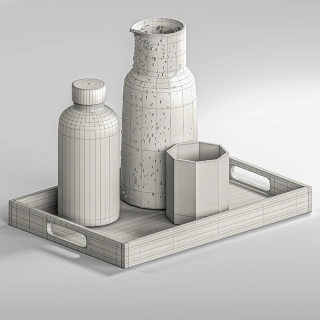 dishes tableware set 01 — Скачать