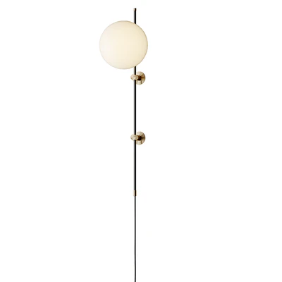 Plug in wall sconce neckless BLACK and Gold from LUX Lighting USA — Ver 3