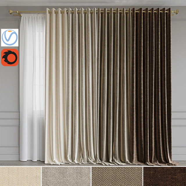 Set of portieres 43. Beige scale — Download