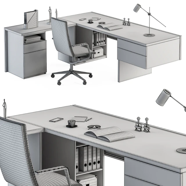 Boss Desk Wood and MDF - Office Furniture 243 — Descargar