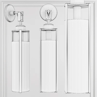 Restoration Hardware ARPEGE CAST GLASS CYLINDER SCONCE Brass — Вид 2