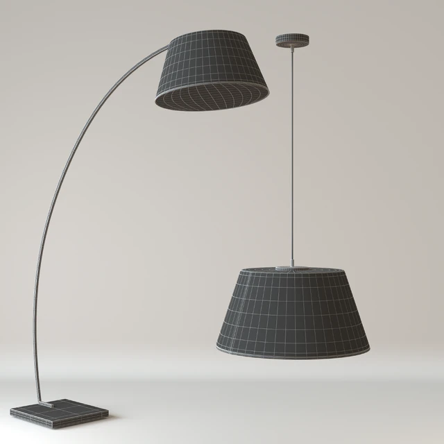Chandelier and floor lamp AZZARDO Olav — Descargar