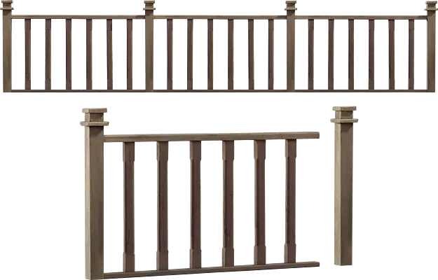 modular wooden railing 003 — Скачать