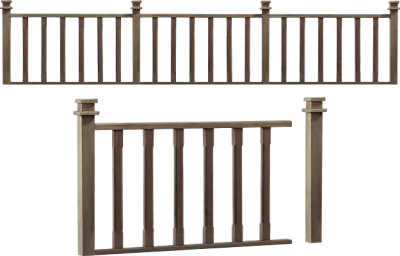 modular wooden railing 003 — Скачать