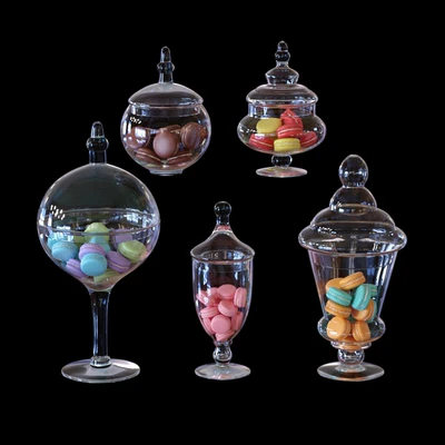 CYS Glass Candy Buffet Jar and Macaroons — Ver 2