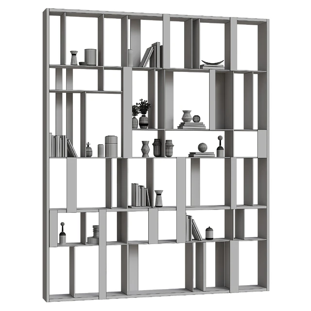 Стеллаж с декором 001 — Скачать