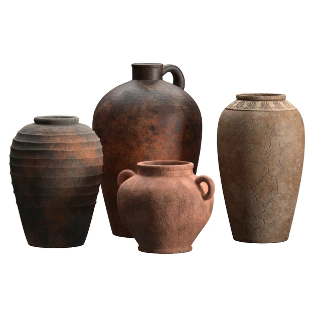 Artisan clay vases set — Скачать