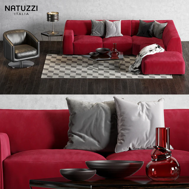 Natuzzi Forma sofa set 01 — Скачать