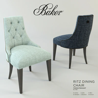 Baker Ritz Dinning Chair Armchair by Thomas Pheasant — Ver 2