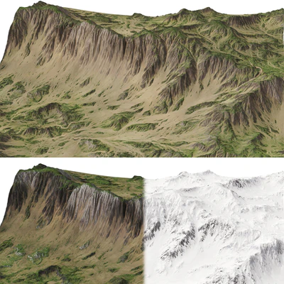 Mountains Terrain - 3 textures — Ver 1