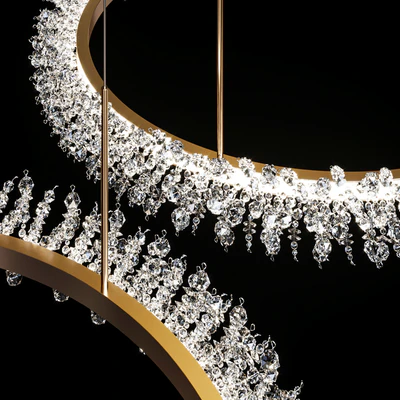 Collection Crystal ring luxury LED chandelier THERA SML XL — Ver 2