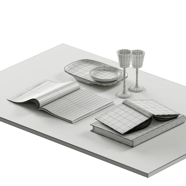 coffee table decor set 001 — Descargar