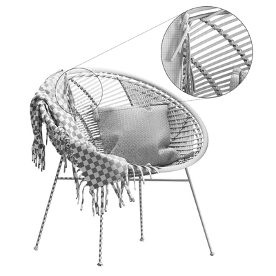 Rattan Lounge Chair HK-Living — Ver 2
