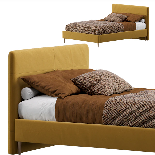 Bed Mayton 140 Velvet Yellow By Divan.ru / Кровать Майтон — Скачать