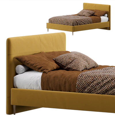 Bed Mayton 140 Velvet Yellow By Divan.ru / Кровать Майтон — Вид 3