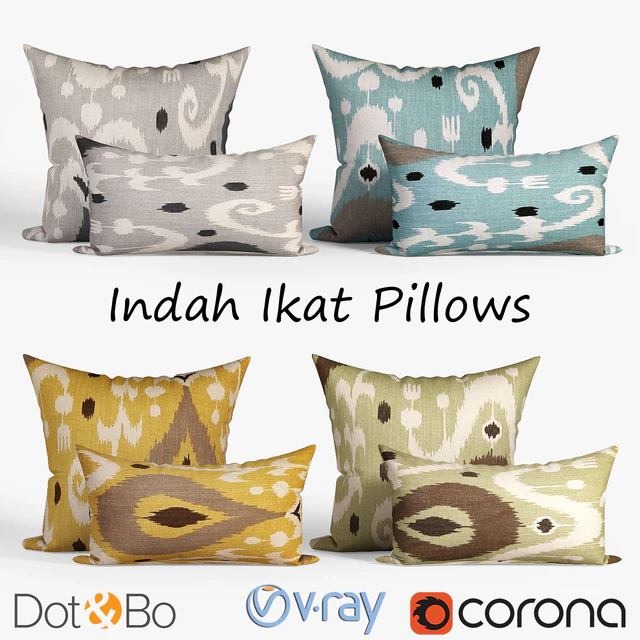 Decorative pillows Dot and bo Indah Ikat. set 044 — Скачать