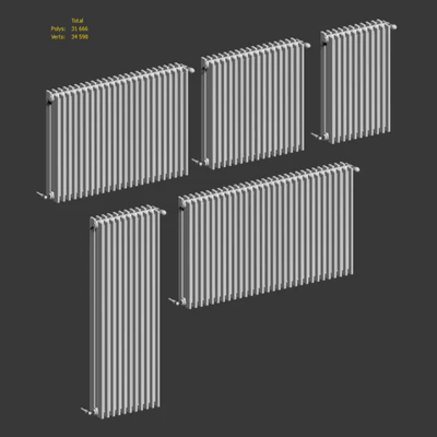 Heating radiators are rectangular. 5 models — Ver 3